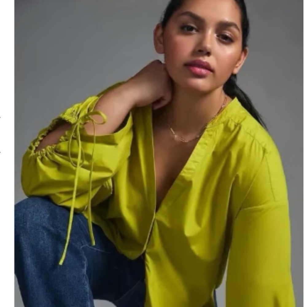 Pilcro Anthropologie draw string top